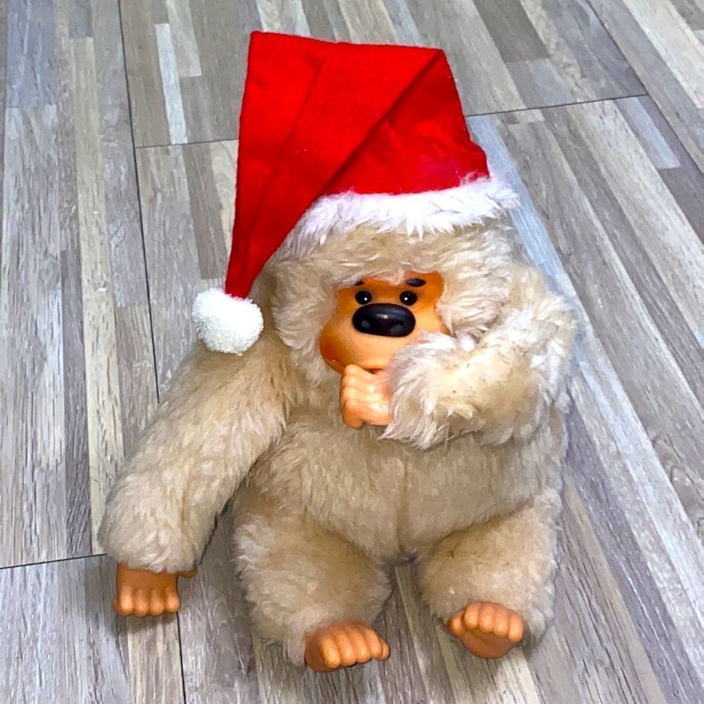 RUSS Berrie Baby Gonga Santa Plush Gorilla 8in Stuffed animal Christmas decor - Picture 10 of 10